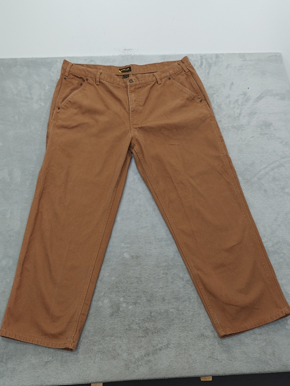 Stanley Men's Brown Carpenter Outdoor Cargo Shell Work Pants  Size 40